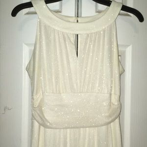 Tan dress with Gold sparkles!